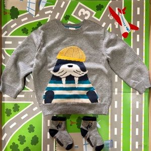 Gymboree children sweater and socks
